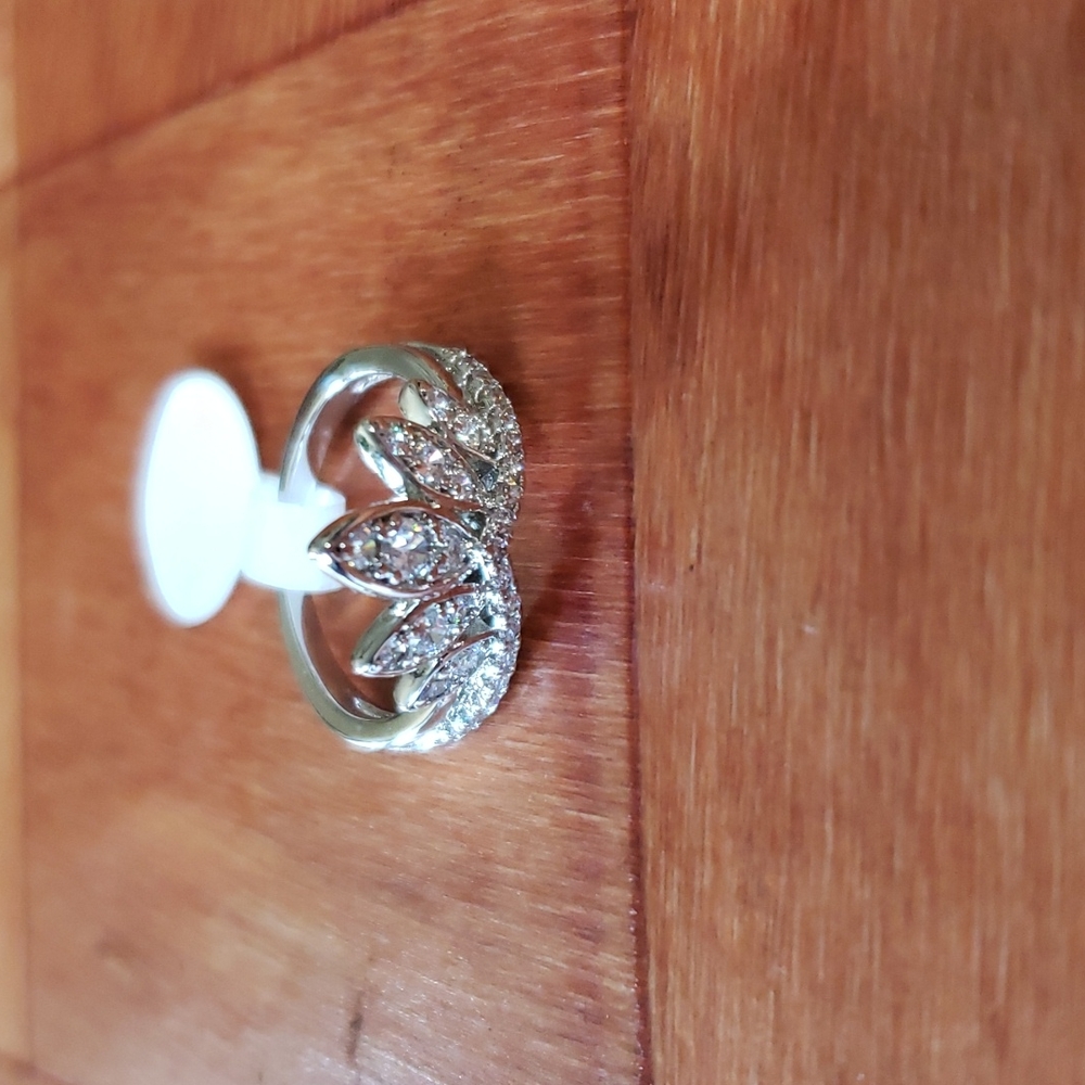 Crown Ring Signed FJ Size 5